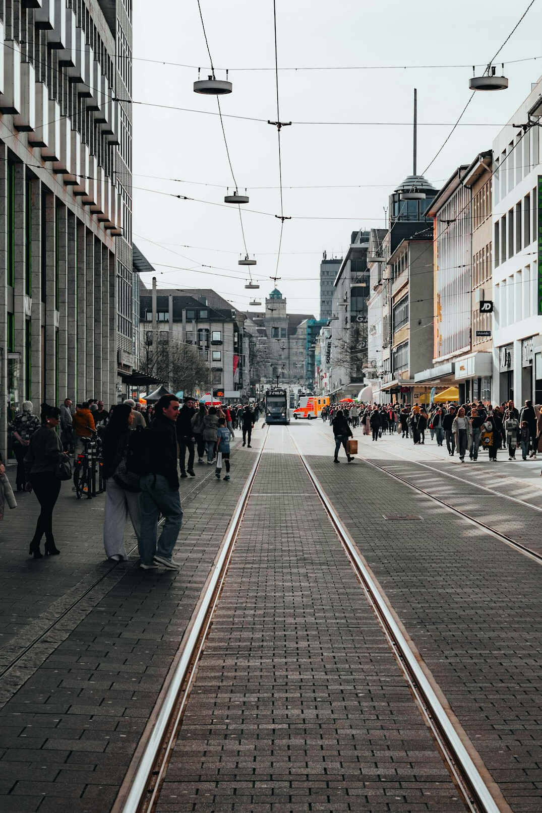 city street with diverse people