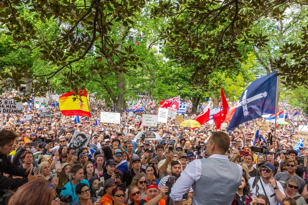 crowd at rally