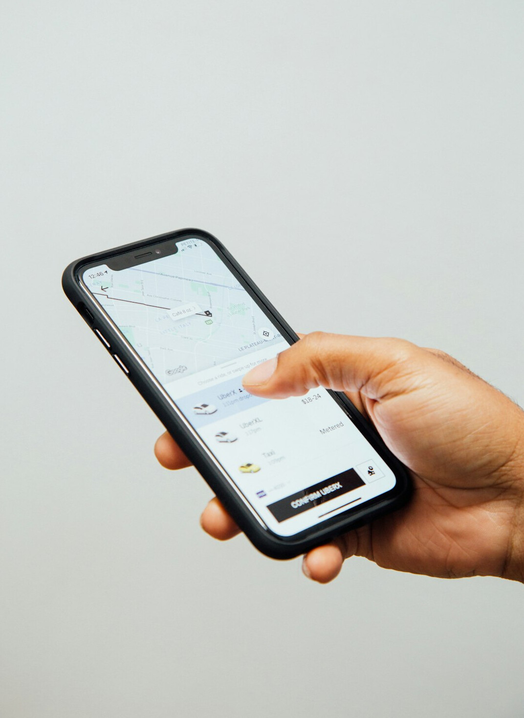 person using smartphone